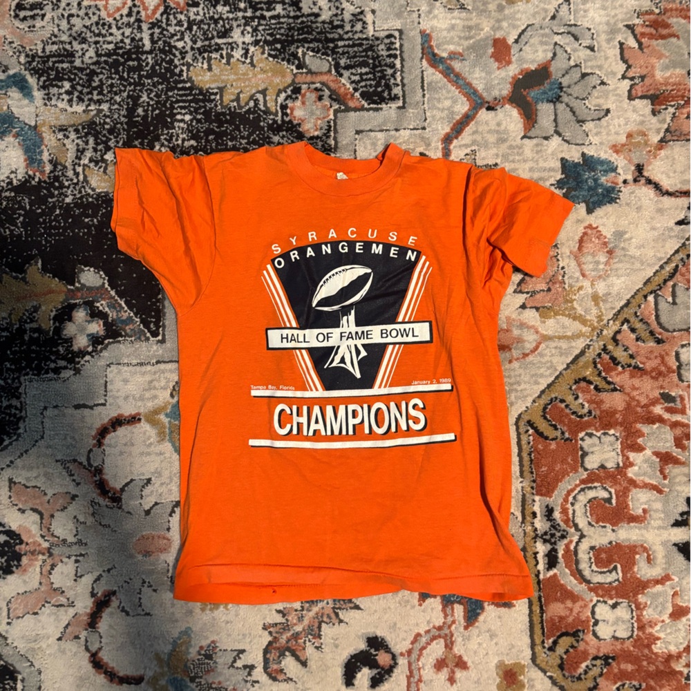Vintage 1989 Syracuse Orangemen Hall of Fame Bowl T-Shirt